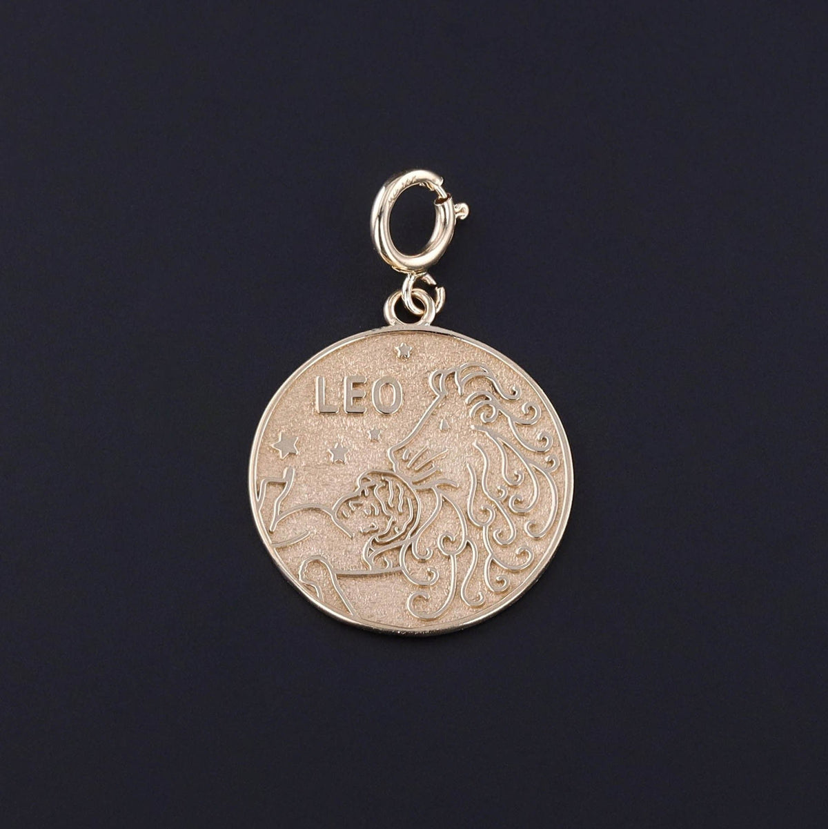 Vintage Leo Zodiac Pendant of 14k Gold - Trademark Antiques