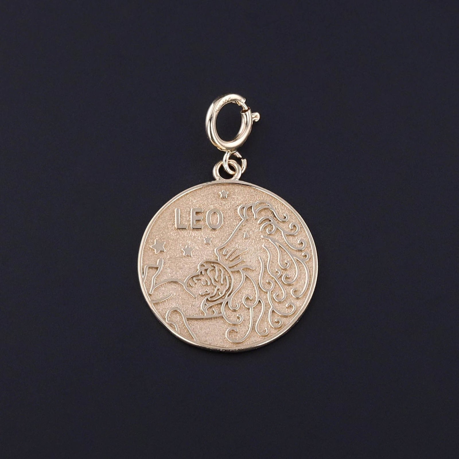 Vintage Leo Zodiac Pendant of 14k Gold - Trademark Antiques