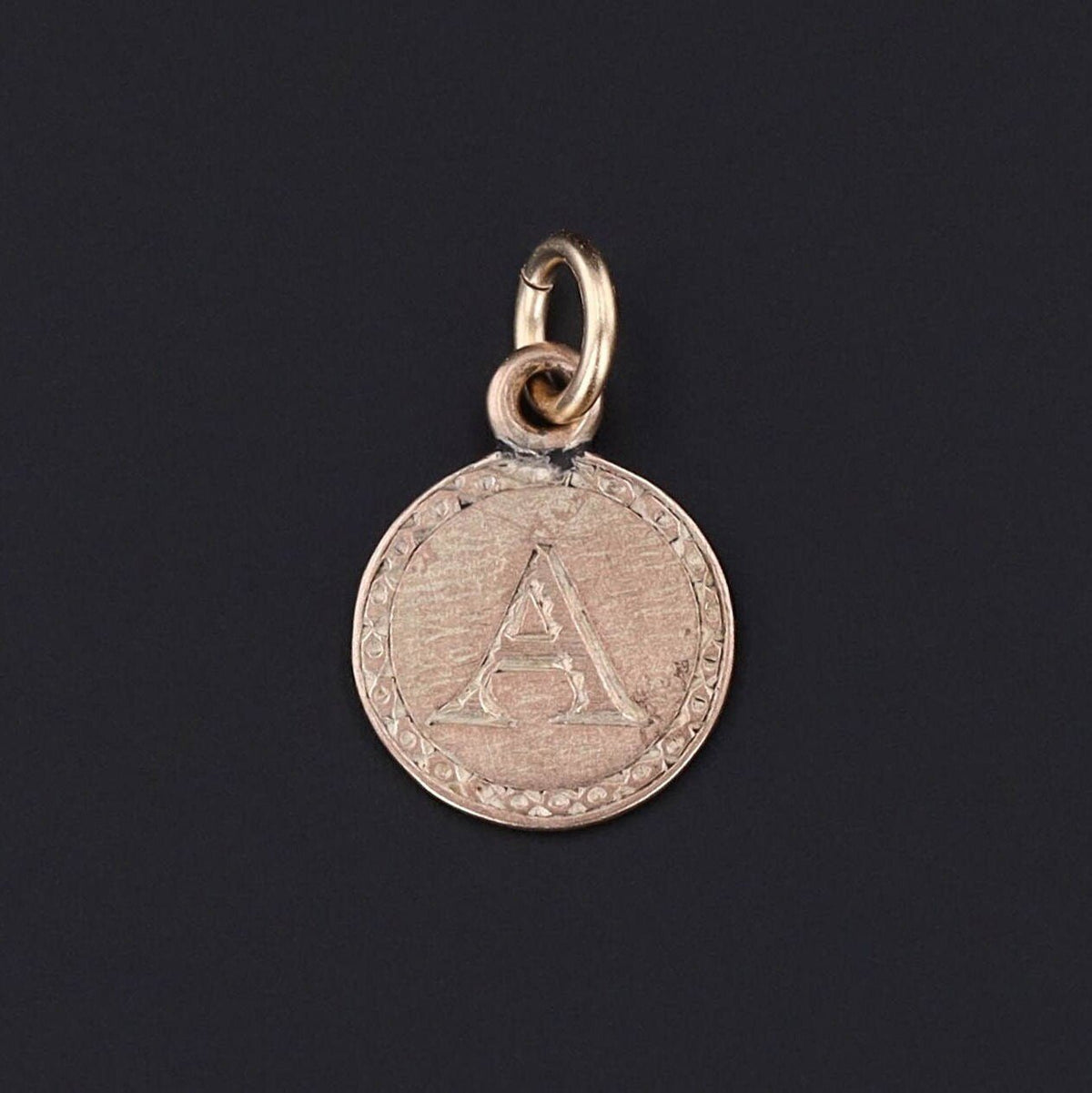 Vintage Letter A Charm of 9ct Gold - Trademark Antiques