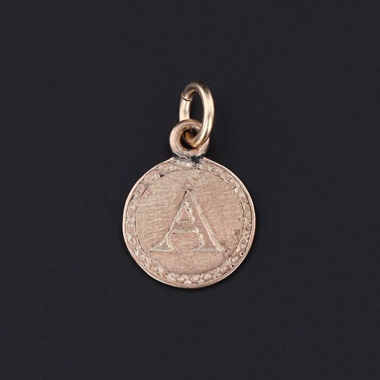 Vintage Letter A Charm of 9ct Gold - Trademark Antiques