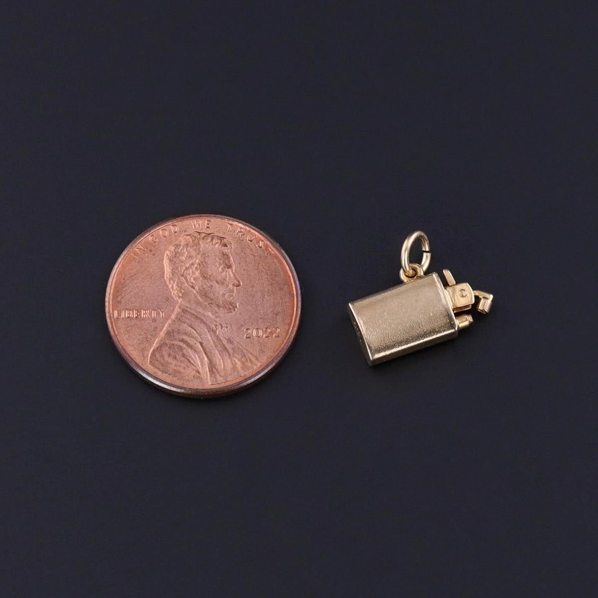 Vintage Lighter Charm of 14k Gold - Trademark Antiques