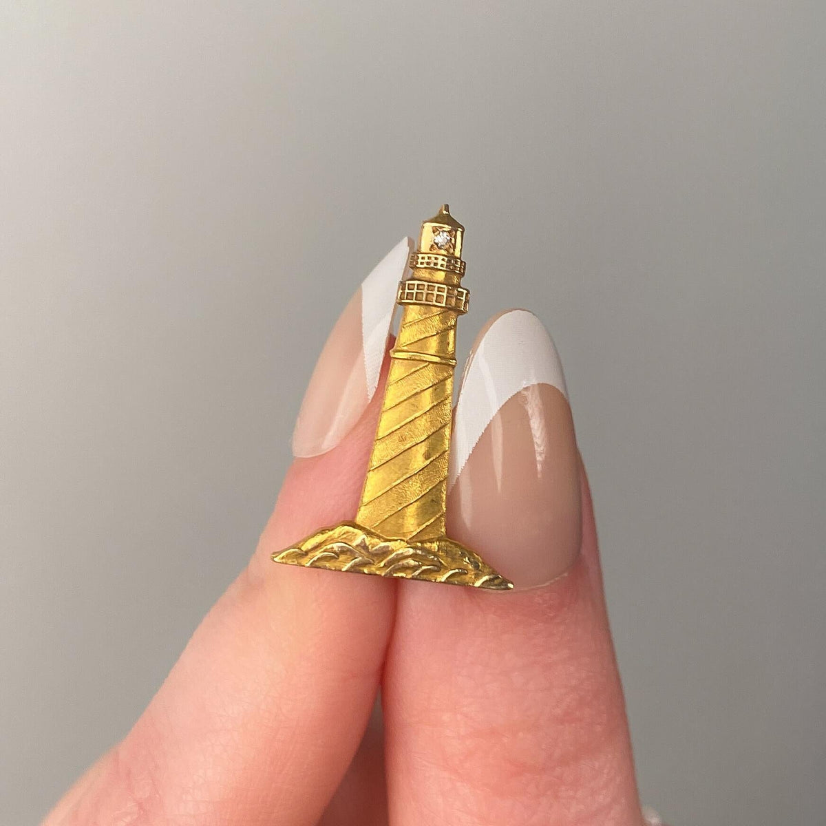 Vintage Lighthouse Brooch of 10k Gold - Trademark Antiques