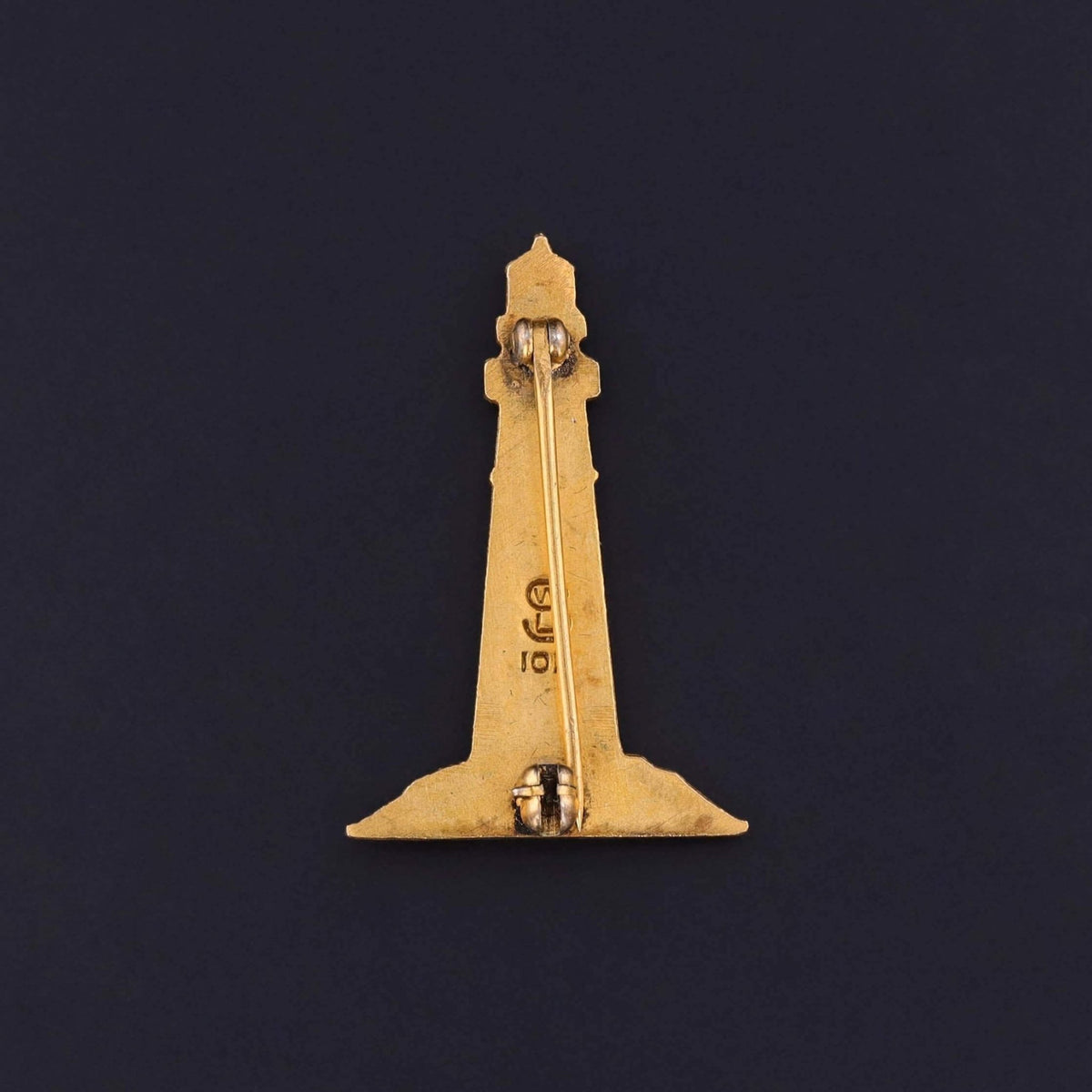 Vintage Lighthouse Brooch of 10k Gold - Trademark Antiques