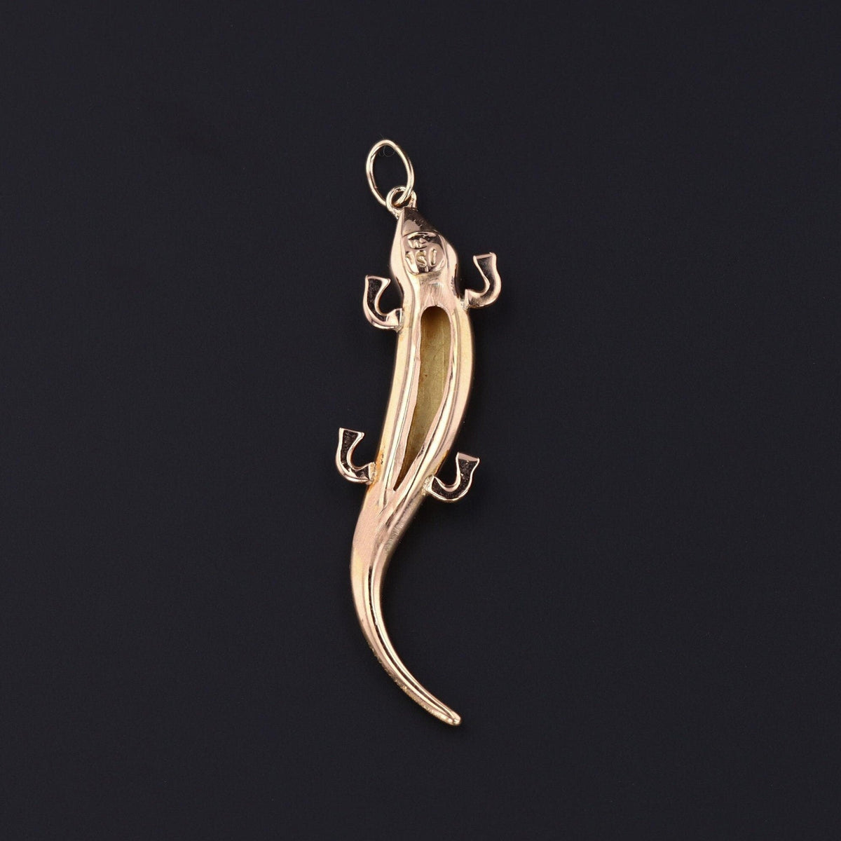 Vintage Lizard Pendant of 15ct Gold - Trademark Antiques