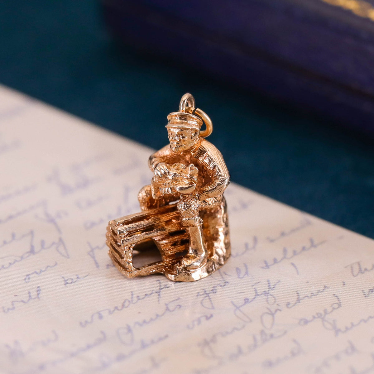 Vintage Lobsterman Charm of 10k Gold - Trademark Antiques
