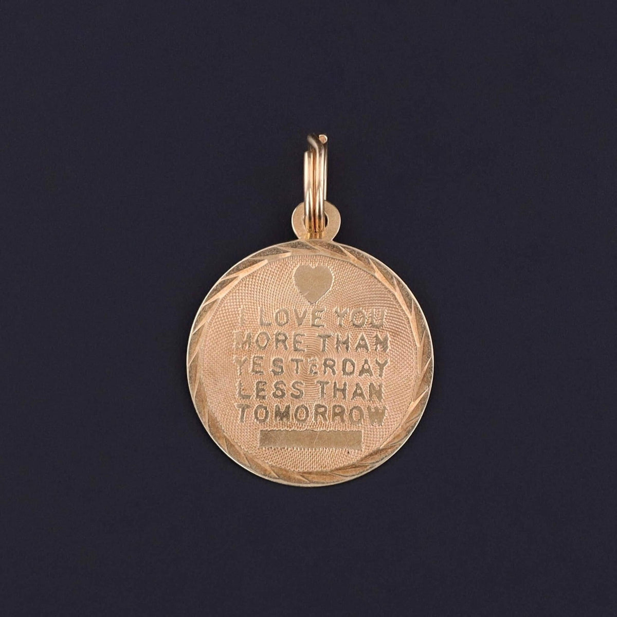 Vintage Love Token Charm of 14k Gold - Trademark Antiques