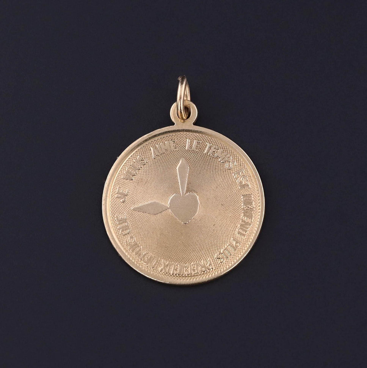 Vintage Love Token Pendant of 14k Gold - Trademark Antiques