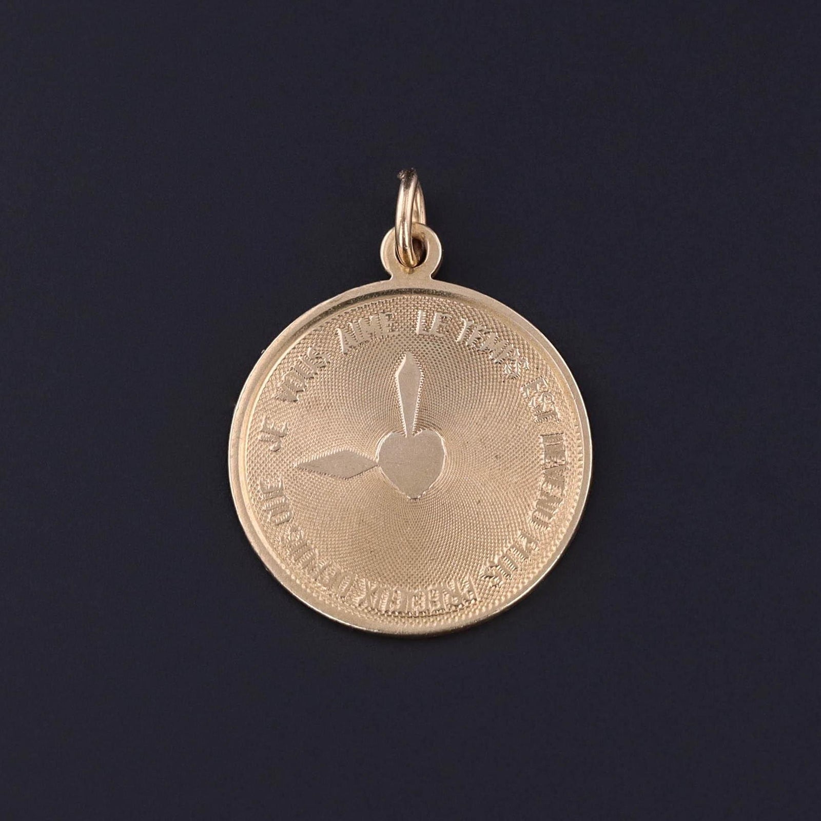 Vintage Love Token Pendant of 14k Gold - Trademark Antiques