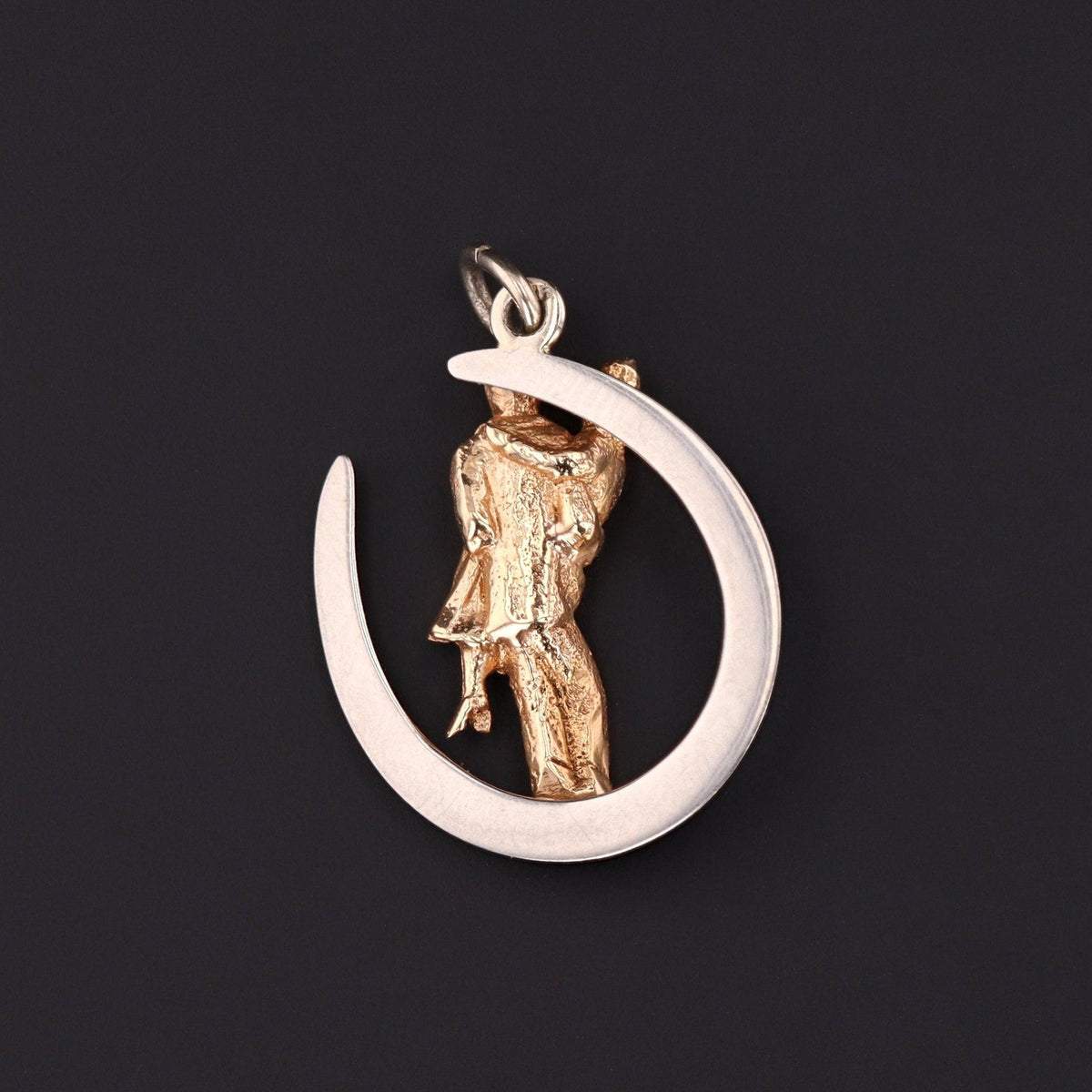 Vintage Lucky in Love Couple Charm of 14k Gold - Trademark Antiques