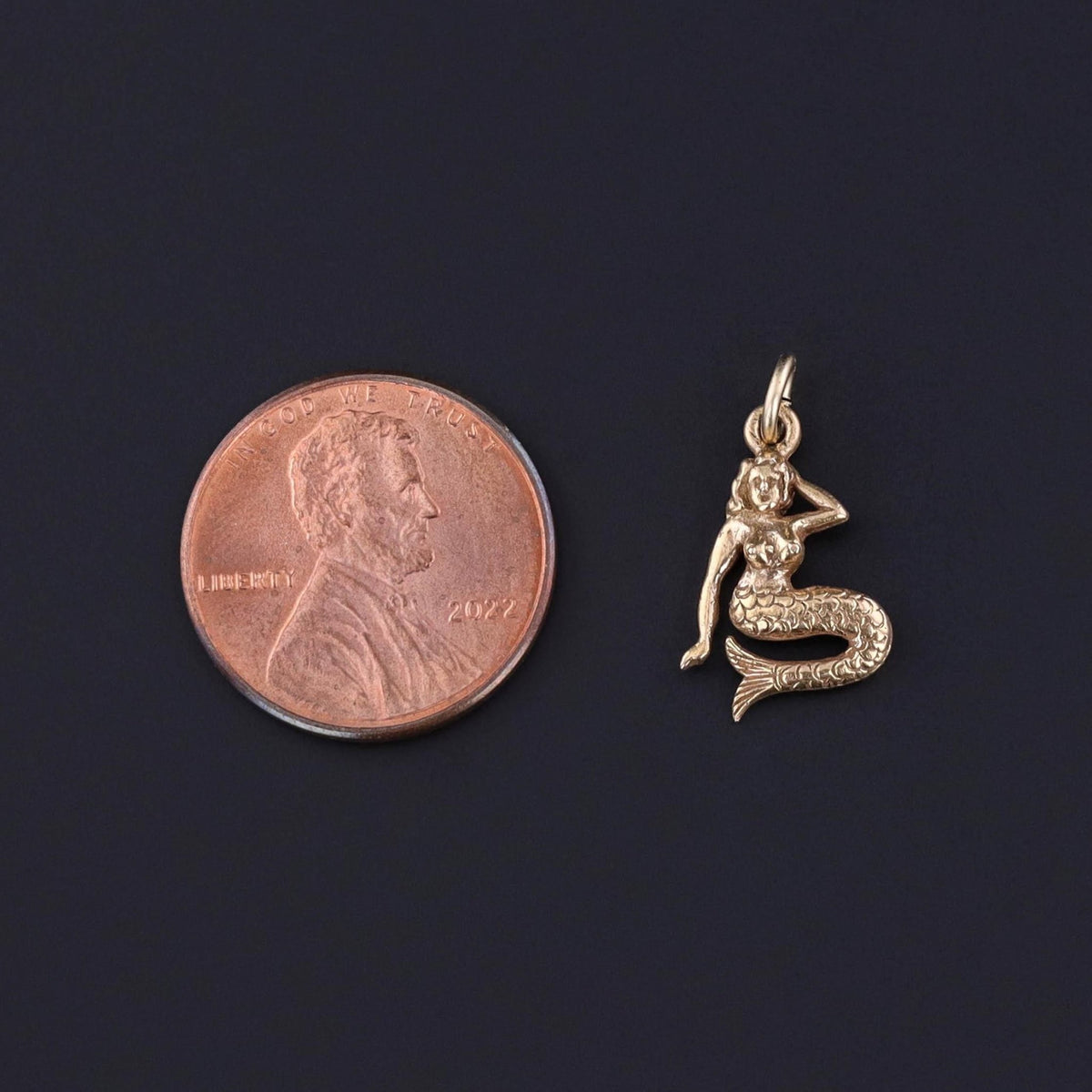 Vintage Mermaid Charm of 10k Gold - Trademark Antiques