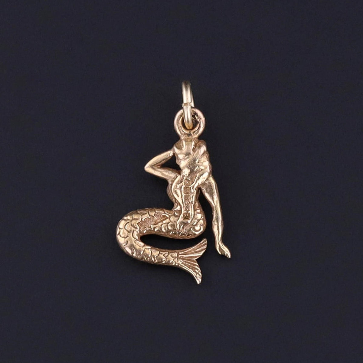 Vintage Mermaid Charm of 10k Gold - Trademark Antiques