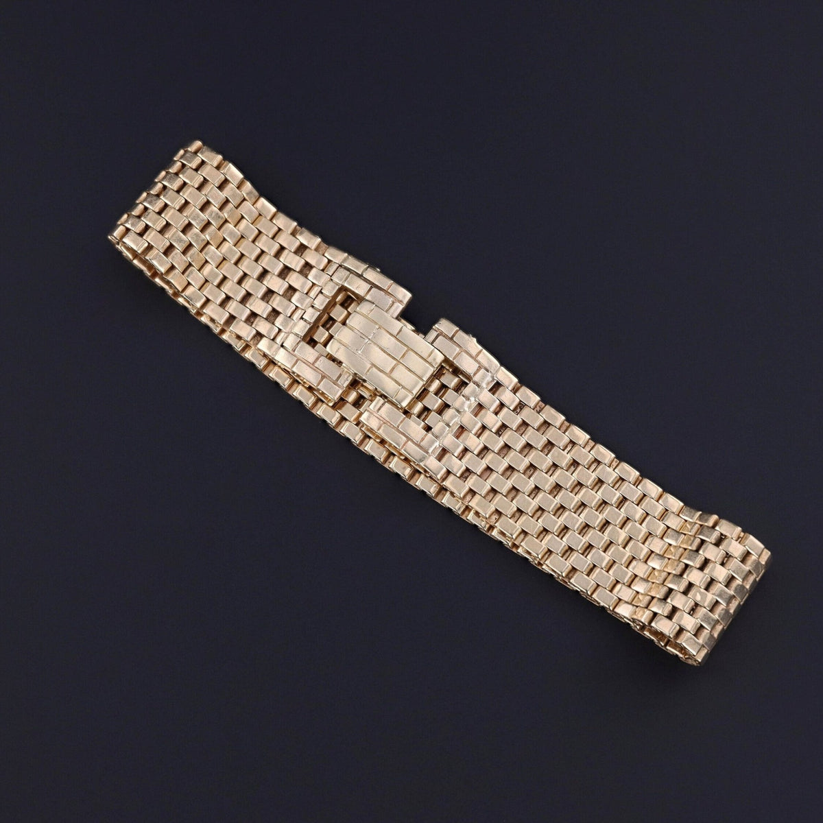 Vintage Mid Century Panther Link Bracelet of 14k Gold - Trademark Antiques