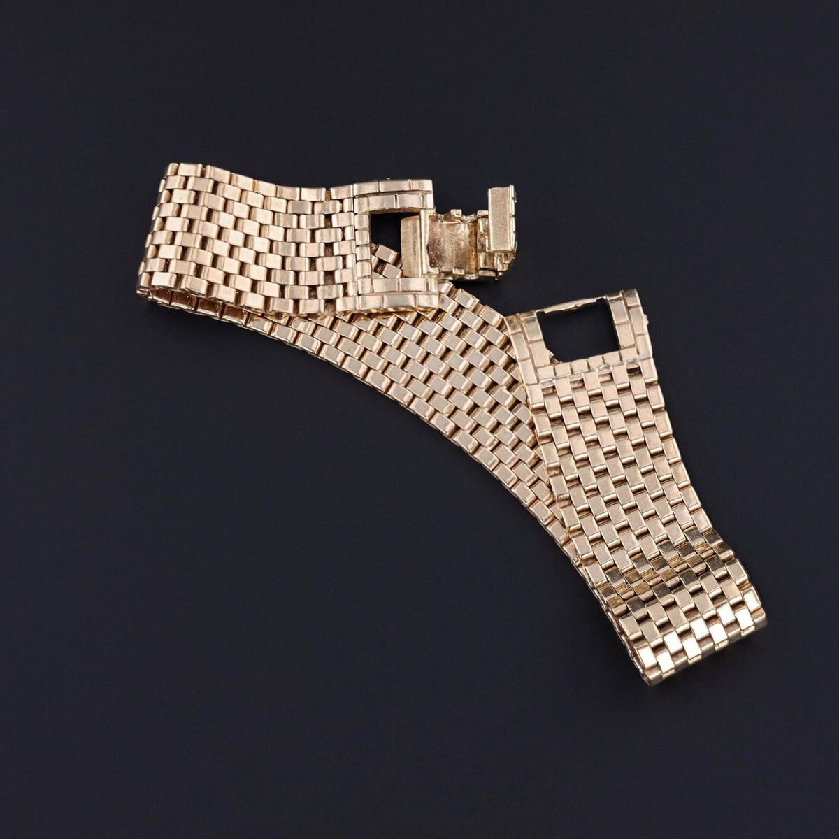 Vintage Mid Century Panther Link Bracelet of 14k Gold - Trademark Antiques