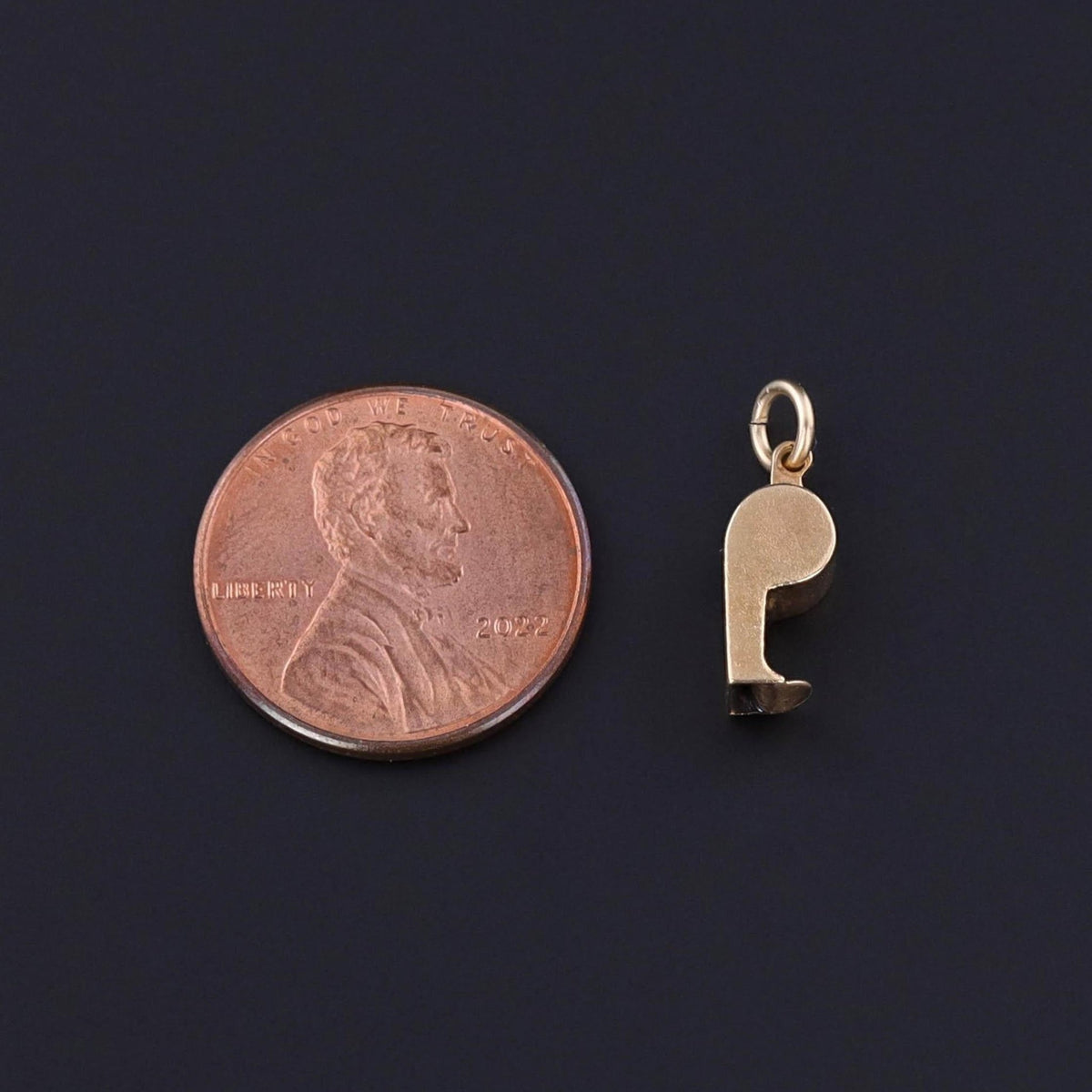 Vintage Miniature Whistle Charm of 14k Gold - Trademark Antiques