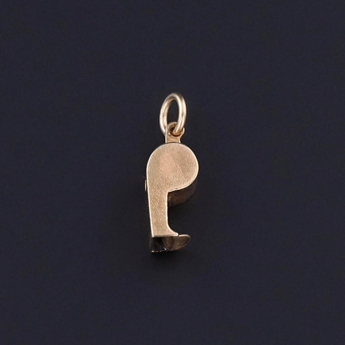 Vintage Miniature Whistle Charm of 14k Gold - Trademark Antiques