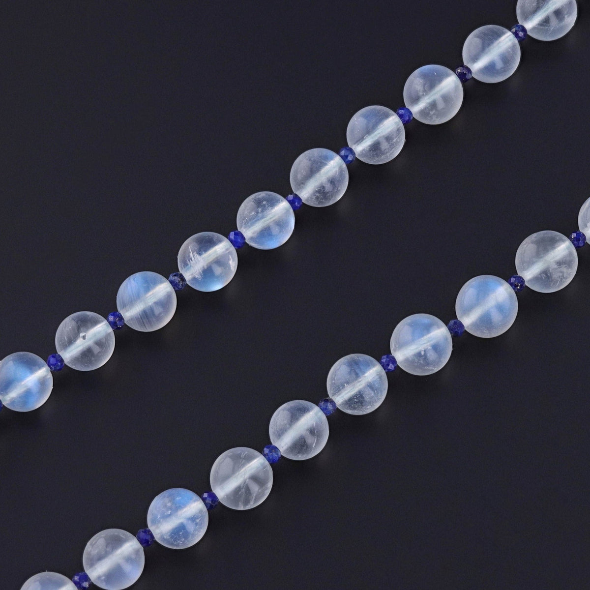 Vintage Moonstone and Lapis Necklace - Trademark Antiques