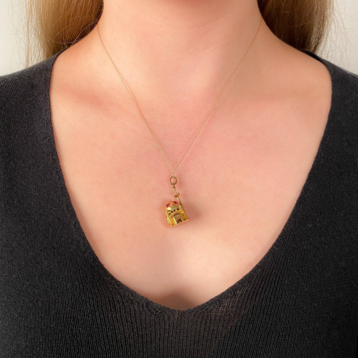 Vintage Mosque Pendant of 14k Gold - Trademark Antiques