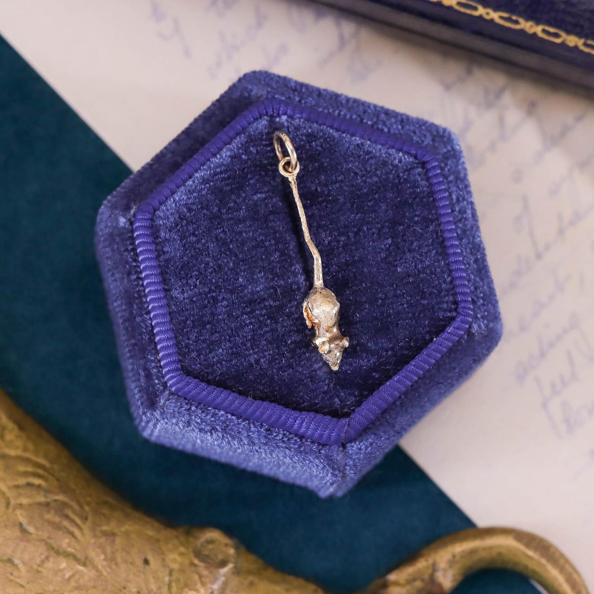 Vintage Mouse Charm of 14k Gold - Trademark Antiques