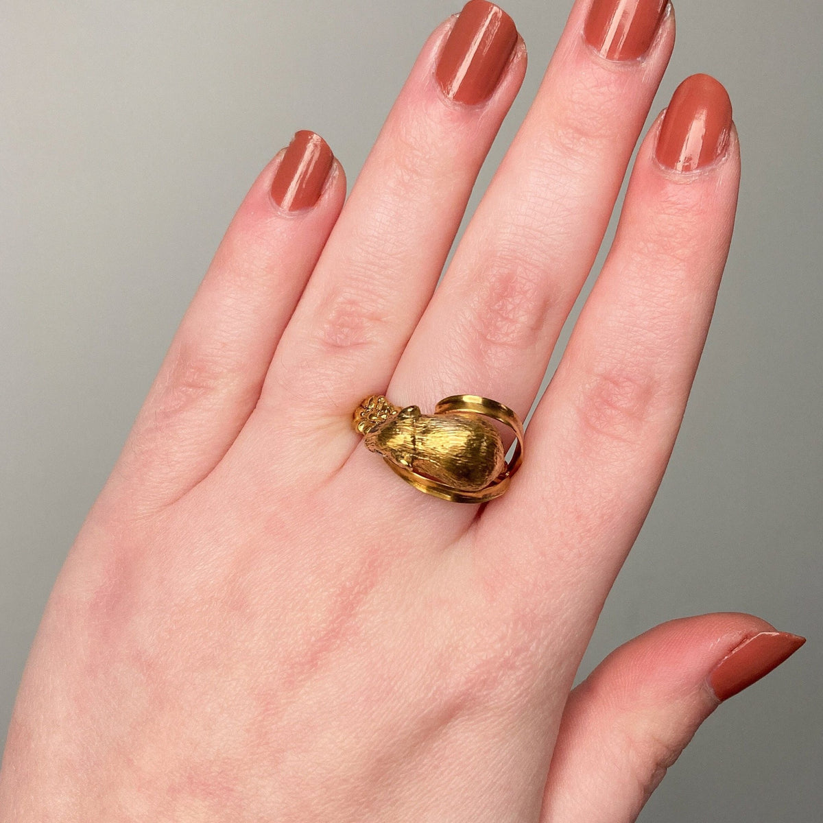 Vintage Mouse Ring of 10k &amp; 18k Gold - Trademark Antiques