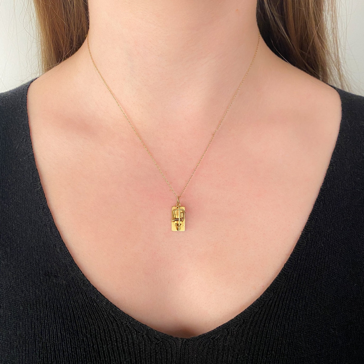 Vintage Mousetrap Charm of 14k Gold - Trademark Antiques