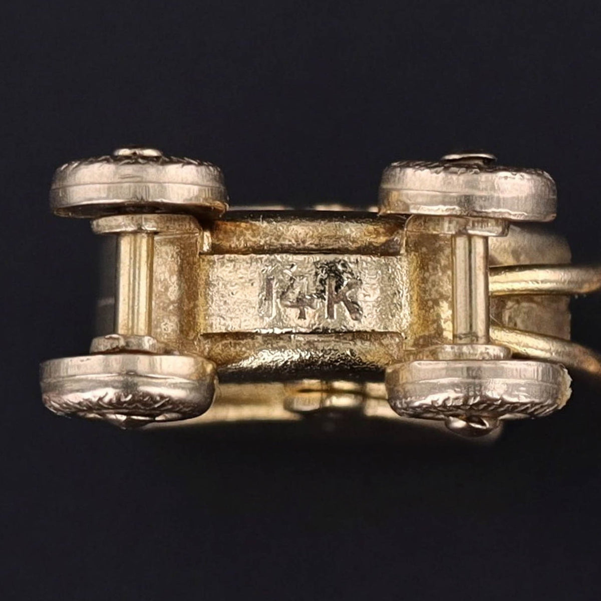 Vintage Moveable Baby Carriage Charm of 14k Gold - Trademark Antiques