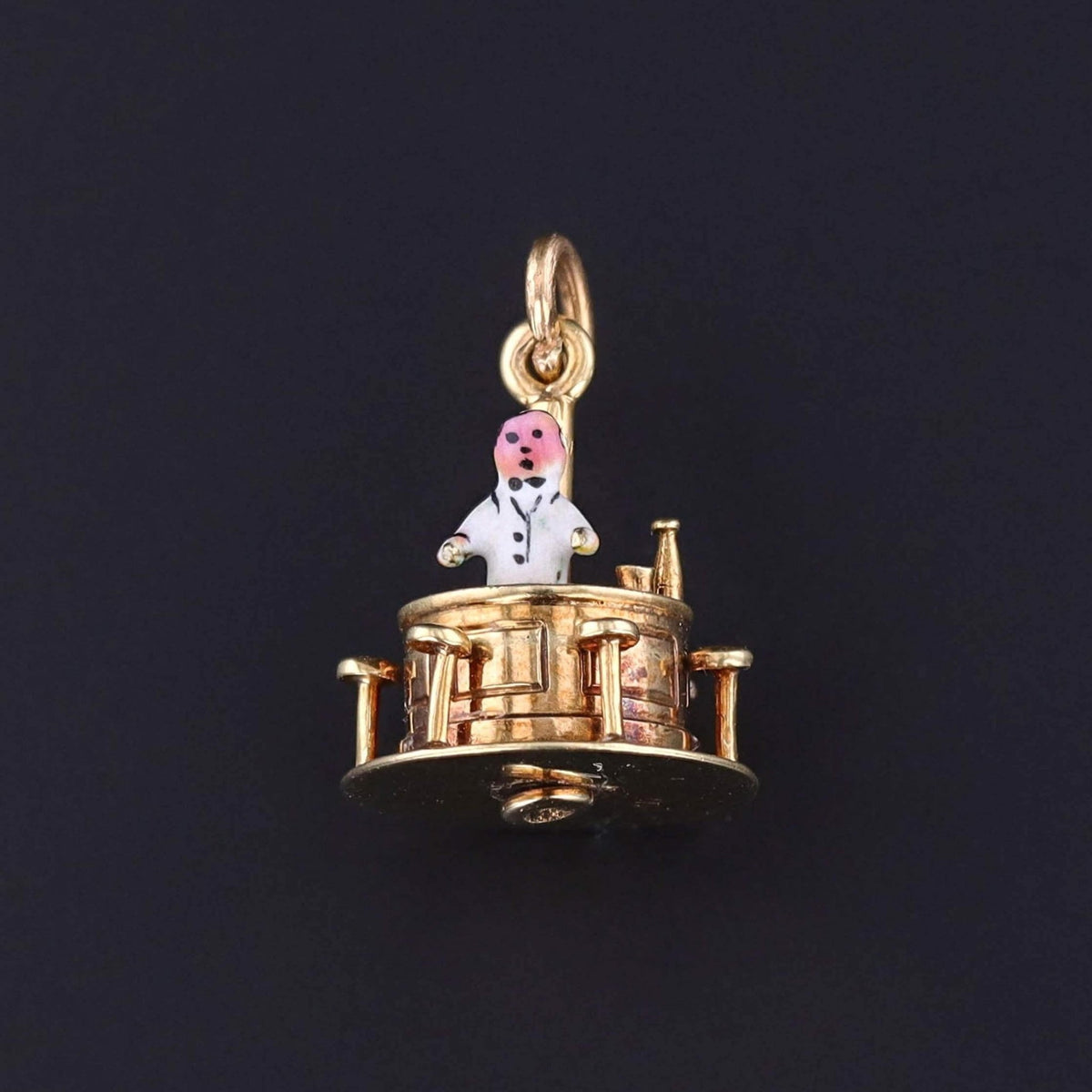Vintage Moveable Bar Charm of 14k Gold by Sloan &amp; Co. - Trademark Antiques