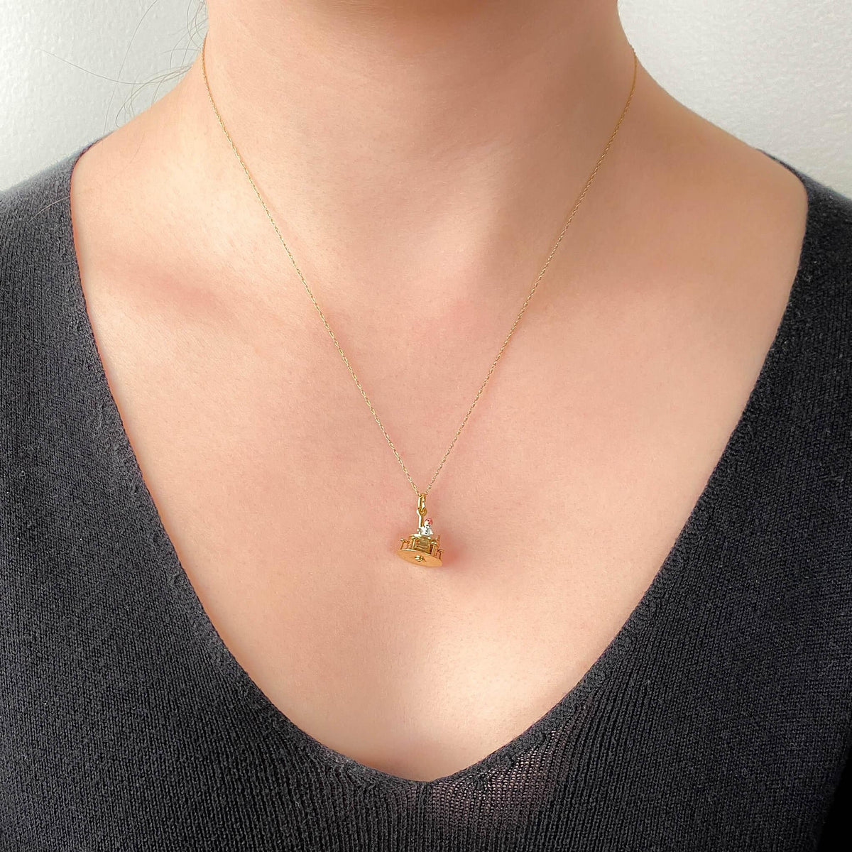 Vintage Moveable Bar Charm of 14k Gold by Sloan &amp; Co. - Trademark Antiques