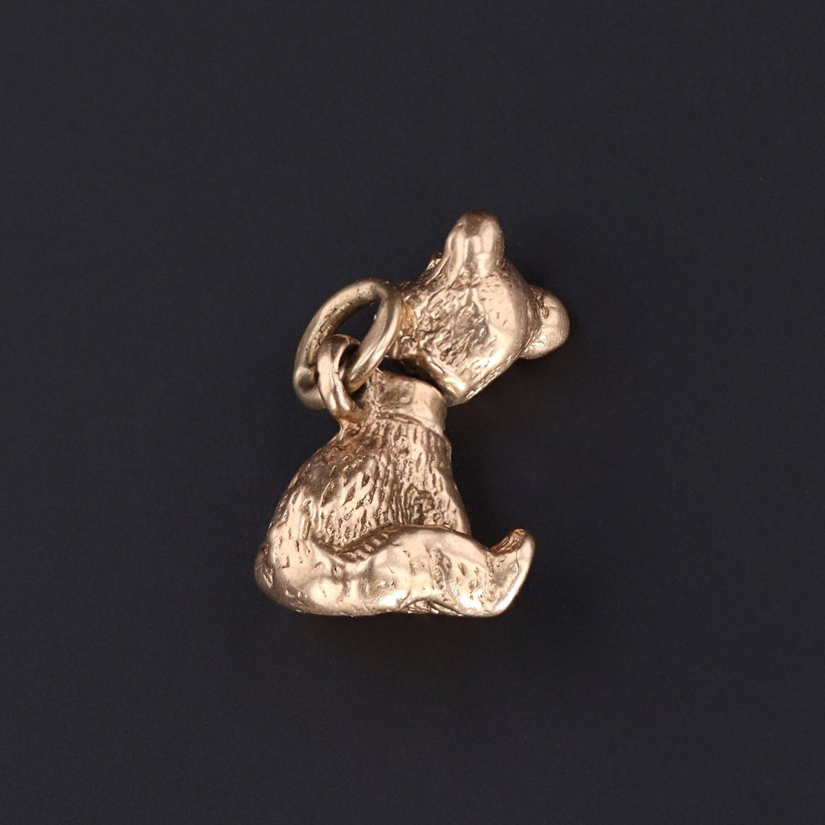 Vintage Moveable Bobble Head Dog Charm of 14k Gold - Trademark Antiques