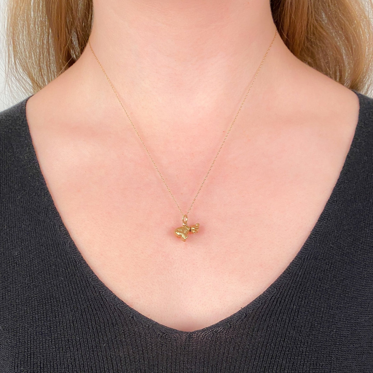Vintage Moveable Bobble Head Dog Charm of 14k Gold - Trademark Antiques