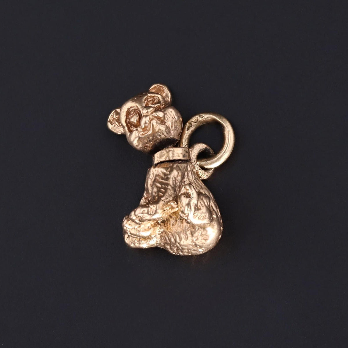 Vintage Moveable Bobble Head Dog Charm of 14k Gold - Trademark Antiques