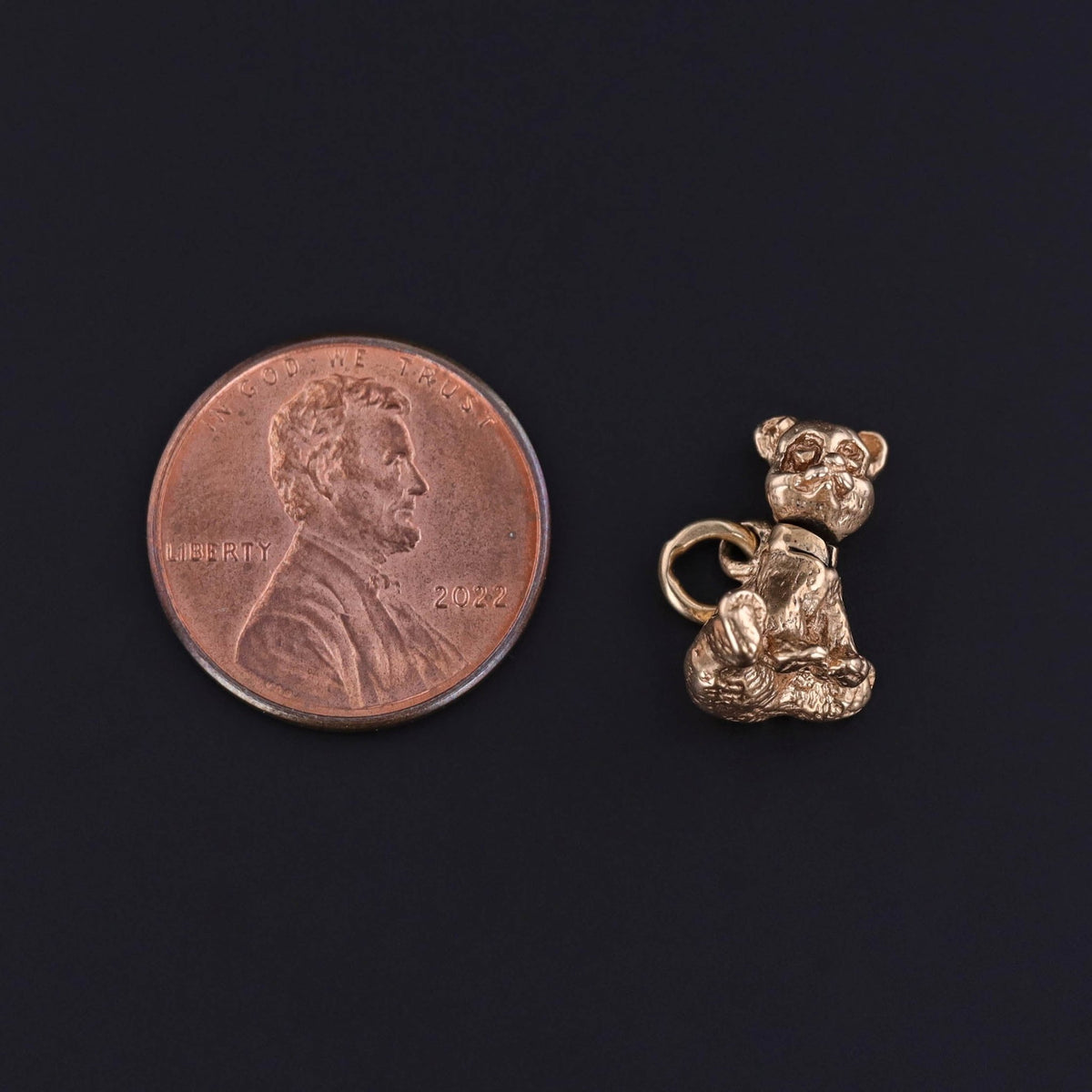 Vintage Moveable Bobble Head Dog Charm of 14k Gold - Trademark Antiques