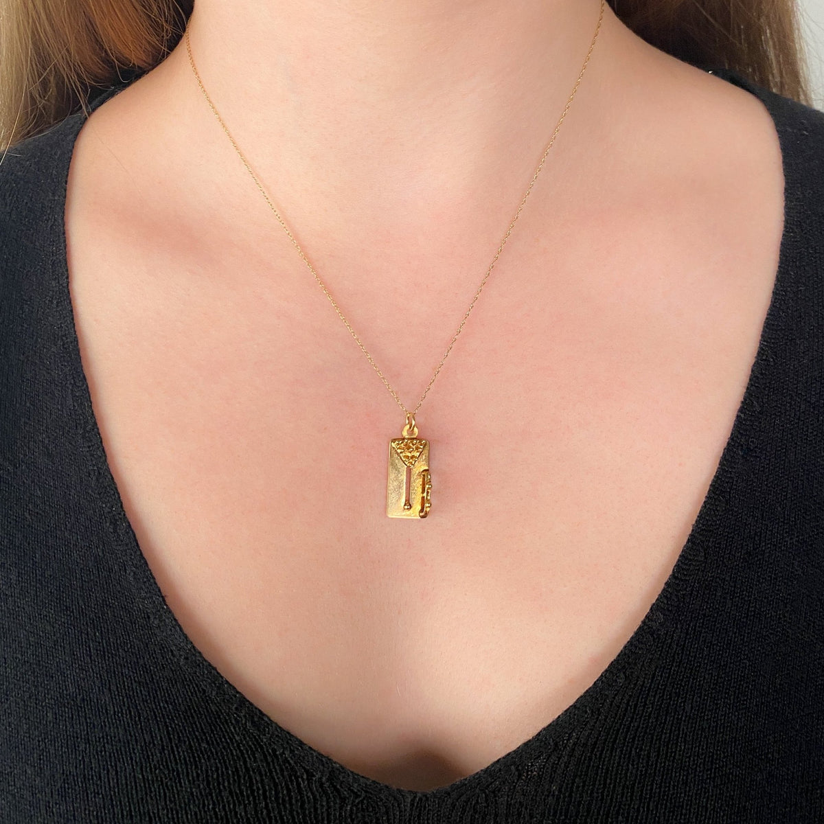 Vintage Moveable Bowling Charm of 14k Gold - Trademark Antiques