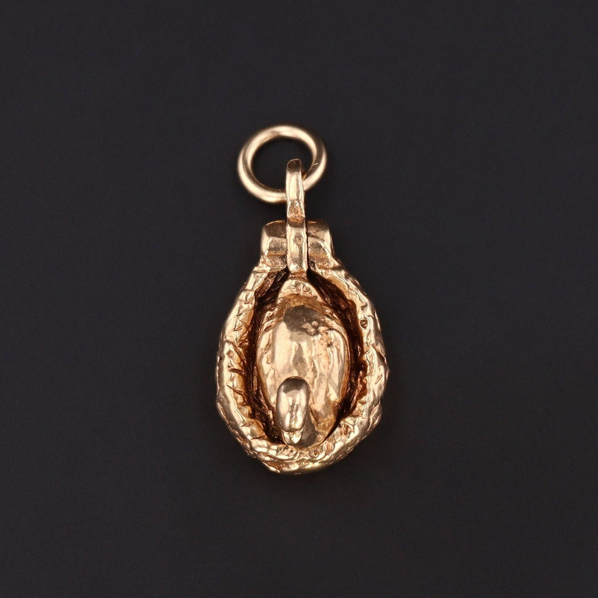 Vintage Moveable Goose with a Golden Egg Charm of 14k Gold - Trademark Antiques