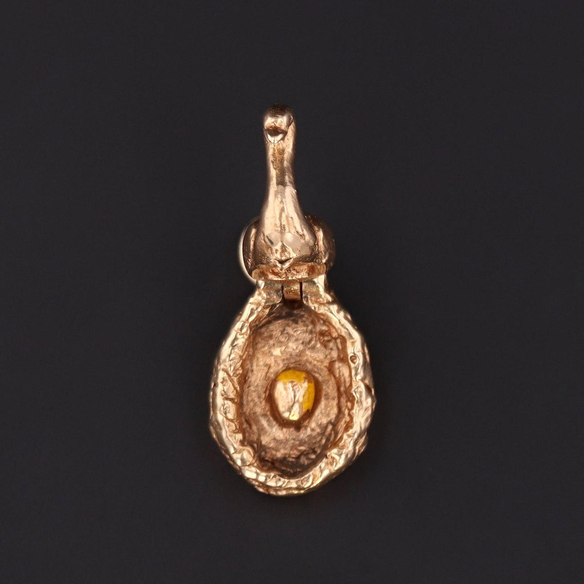 Vintage Moveable Goose with a Golden Egg Charm of 14k Gold - Trademark Antiques