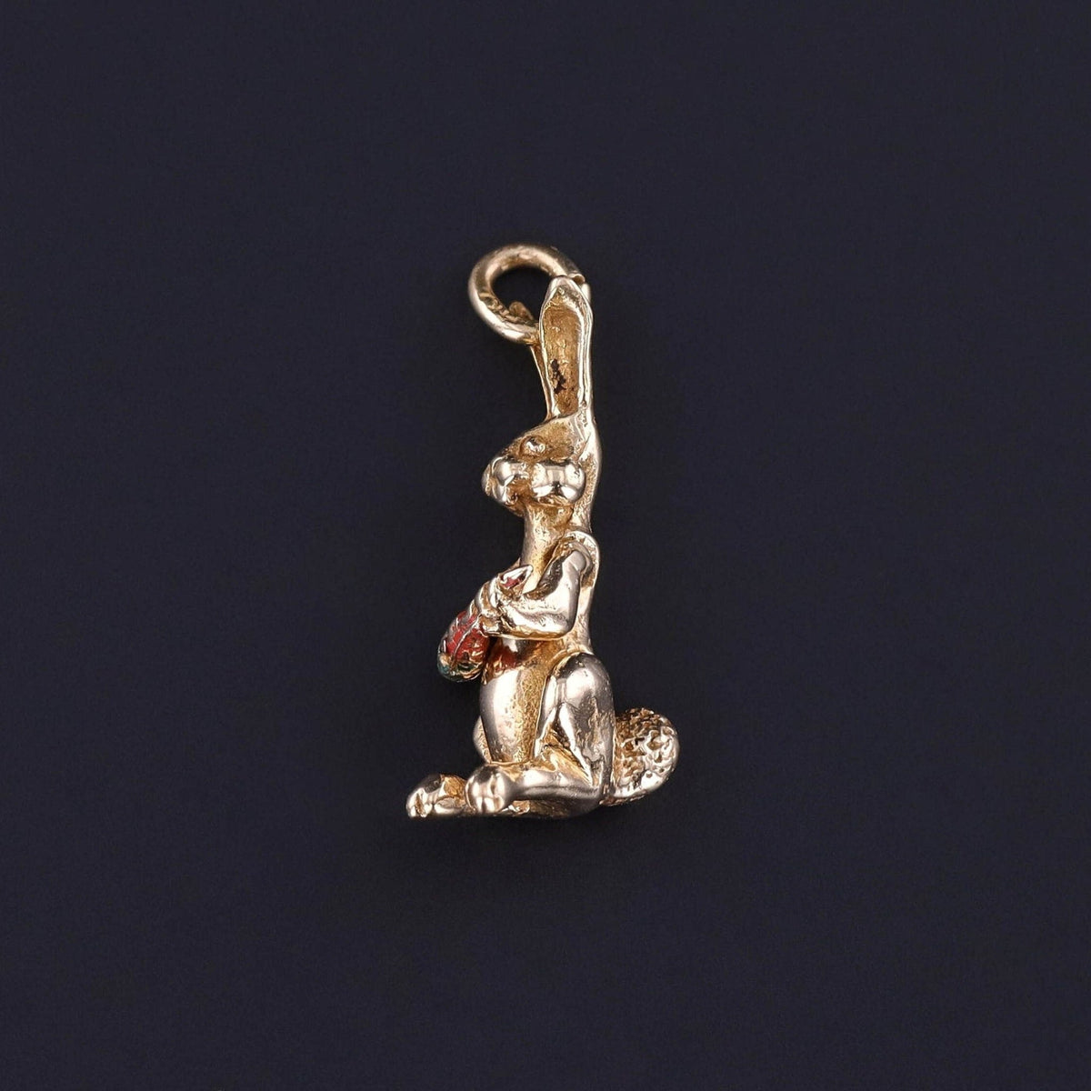 Vintage Moveable Rabbit Charm of 14k Gold - Trademark Antiques