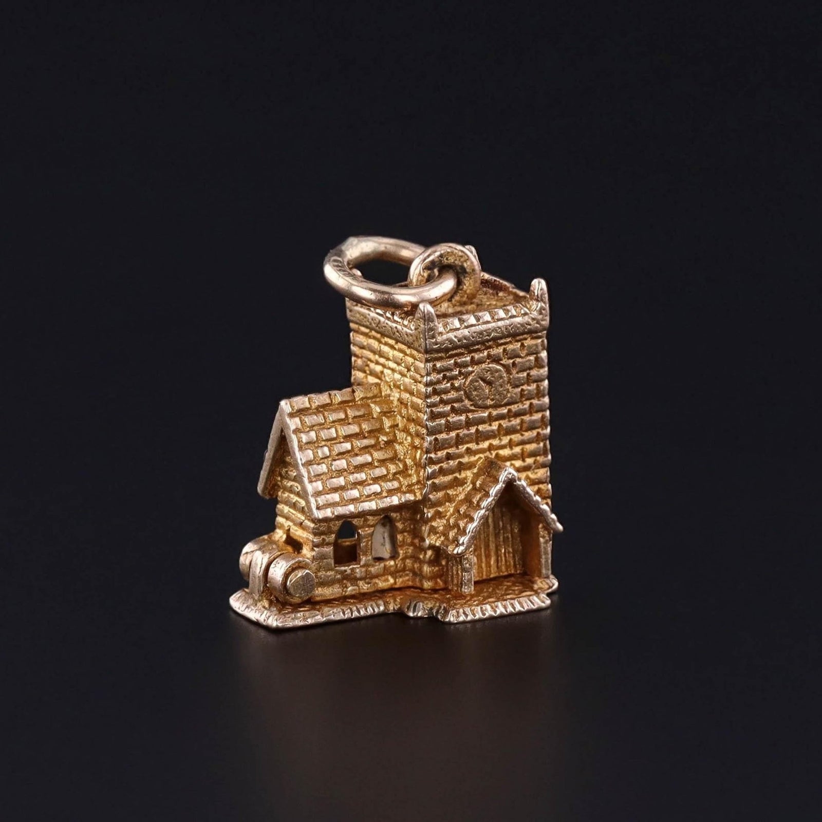 Vintage Moveable Wedding Charm of 9ct Gold - Trademark Antiques