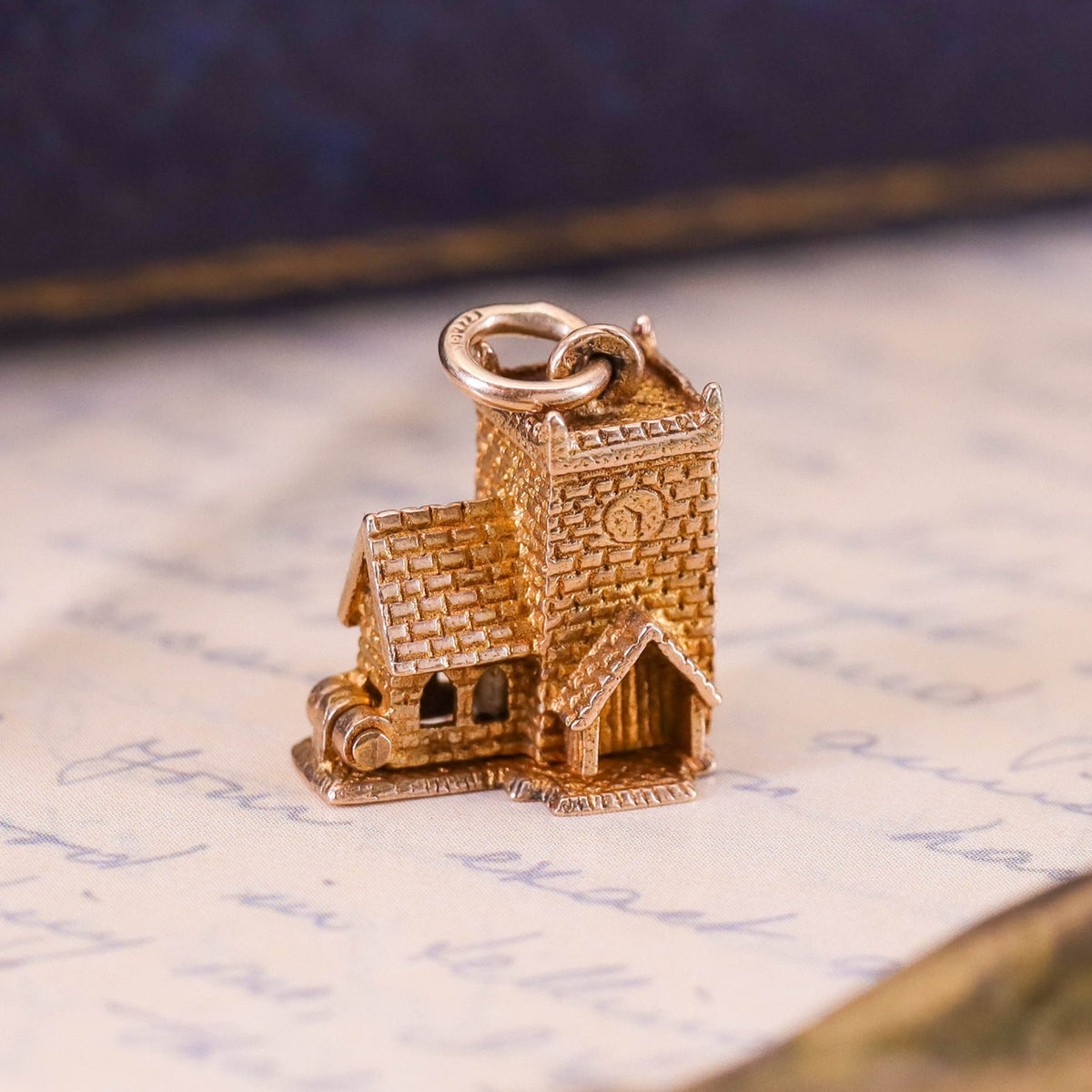 Vintage Moveable Wedding Charm of 9ct Gold - Trademark Antiques