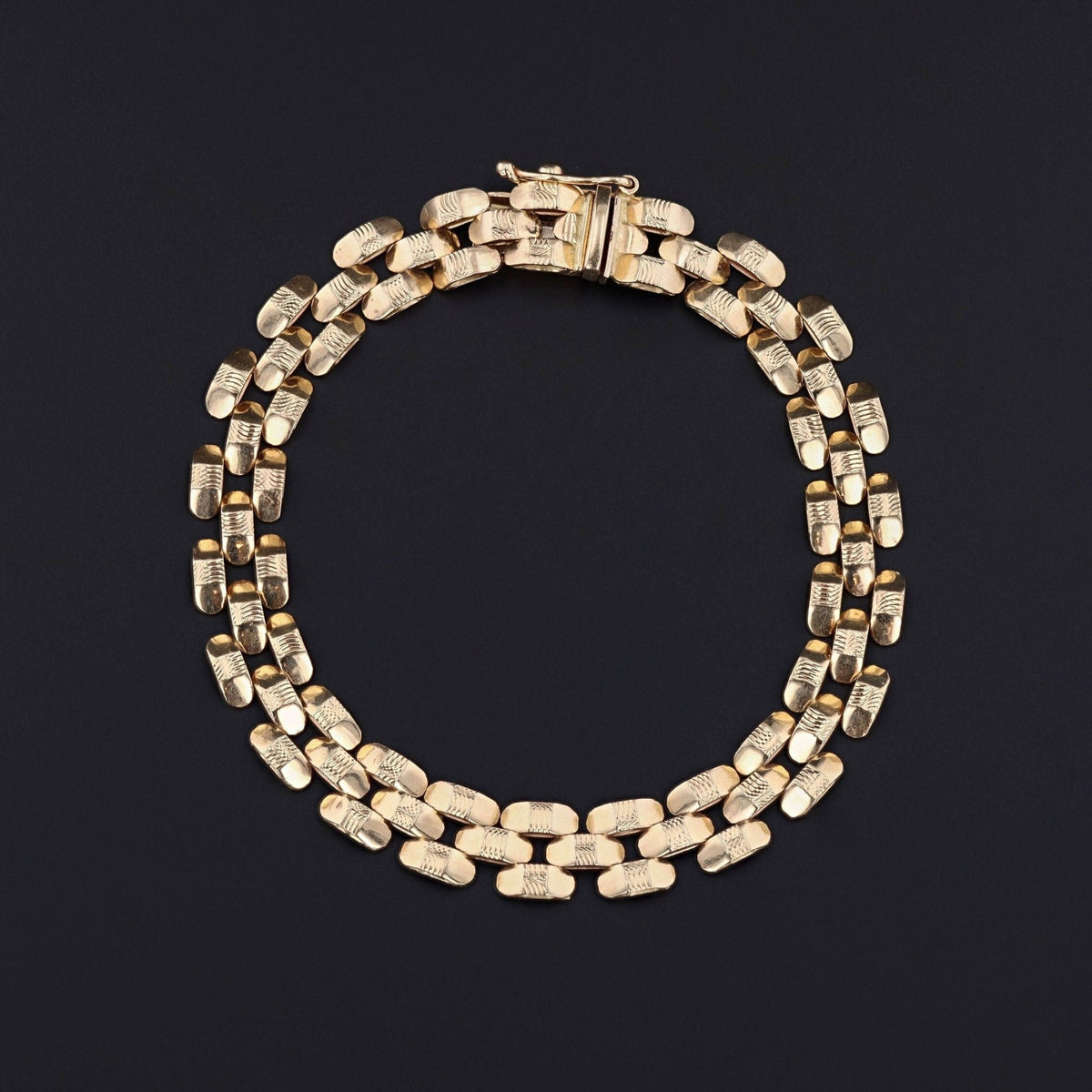 Vintage Multi - Row Link Bracelet of 14k Gold - Trademark Antiques