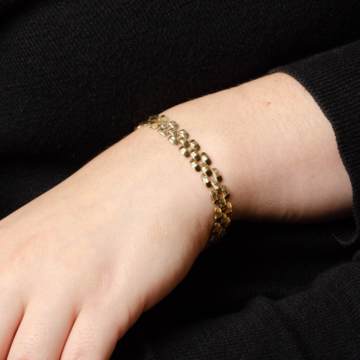 Vintage Multi - Row Link Bracelet of 14k Gold - Trademark Antiques