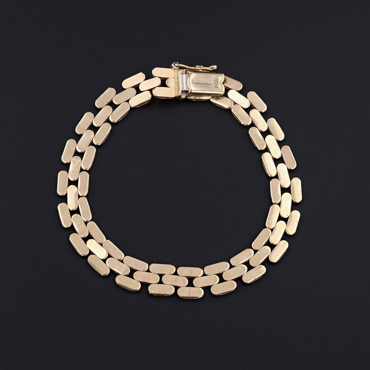 Vintage Multi - Row Link Bracelet of 14k Gold - Trademark Antiques