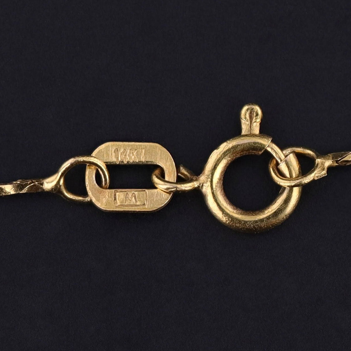 Vintage Nephrite Jade Pendant of 14k Gold - Trademark Antiques