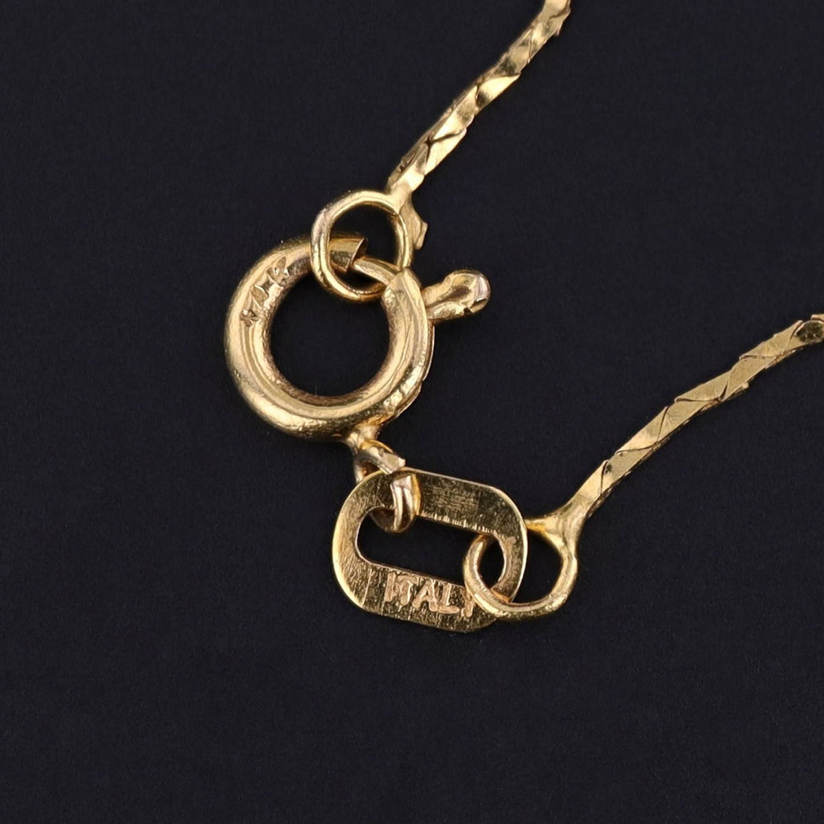 Vintage Nephrite Jade Pendant of 14k Gold - Trademark Antiques