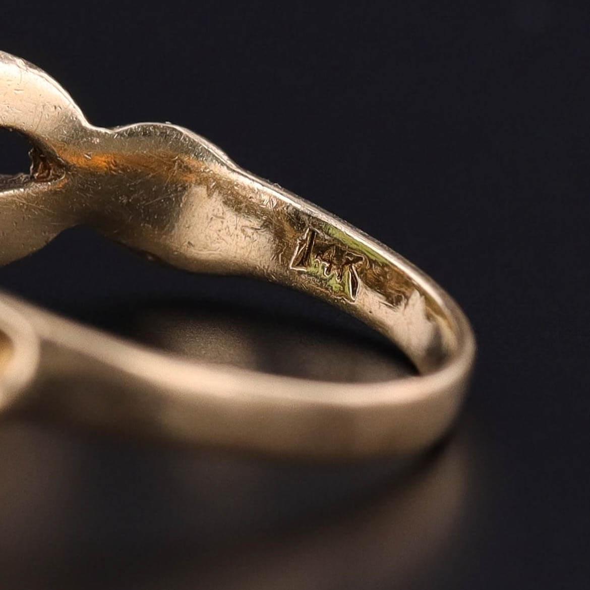 Vintage Nephrite Jade Ring of 14k Gold - Trademark Antiques