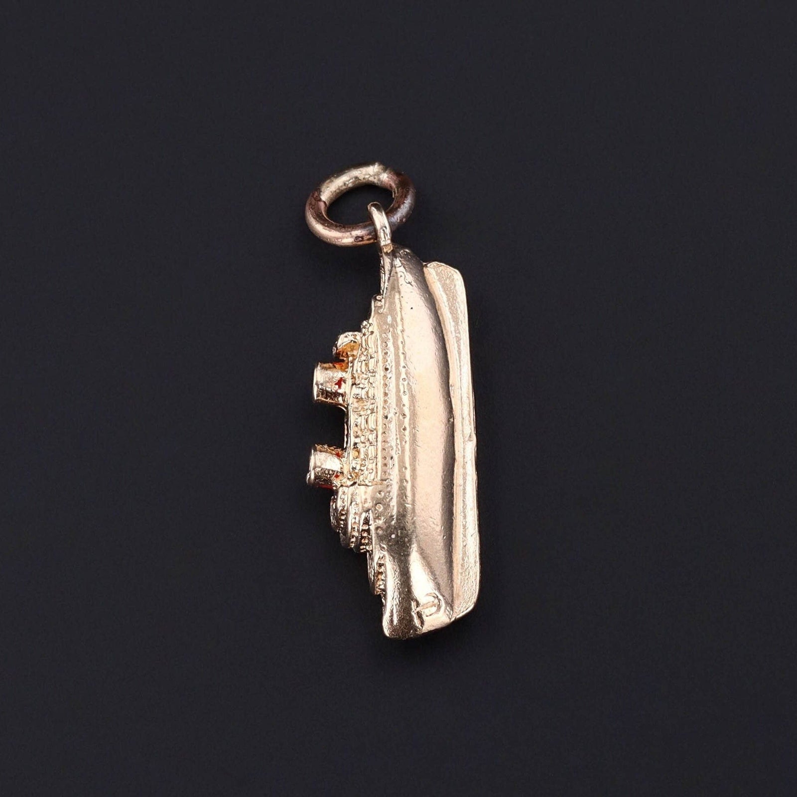 Vintage Ocean Liner Charm of 9ct Gold - Trademark Antiques
