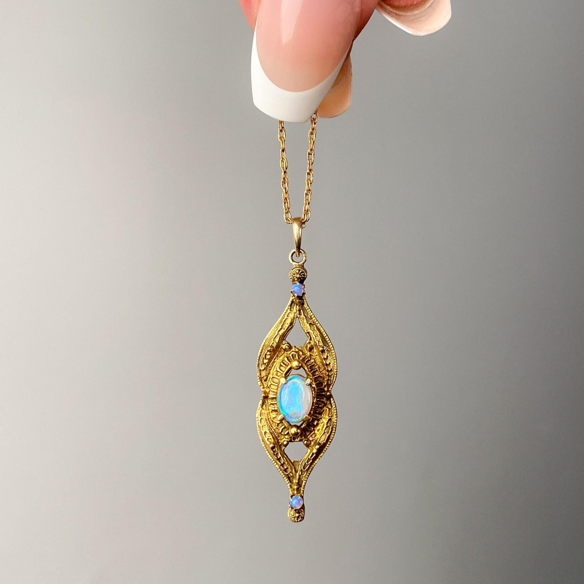 Vintage Opal Pendant of 14k Gold - Trademark Antiques