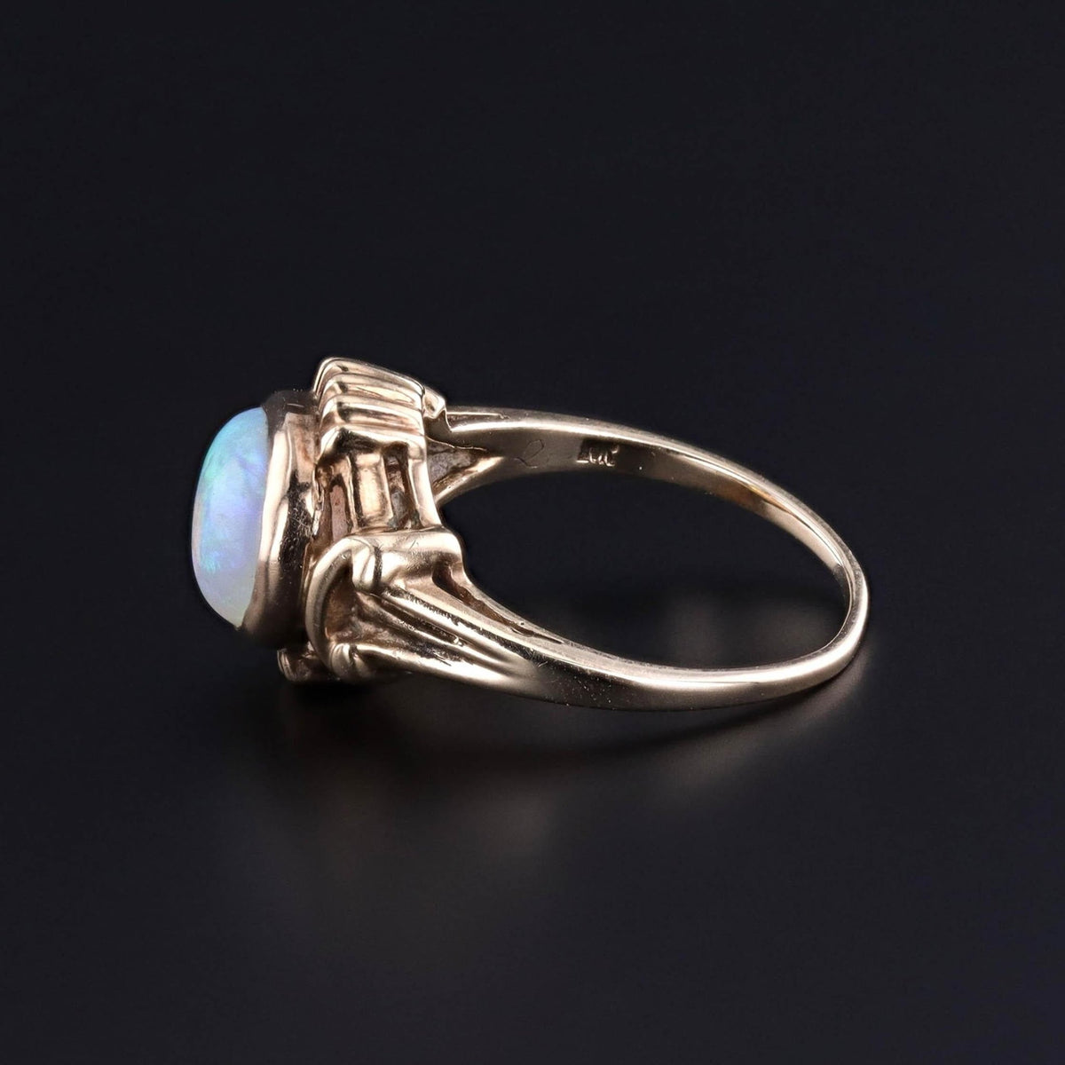 Vintage Opal Ring of 10k Gold - Trademark Antiques