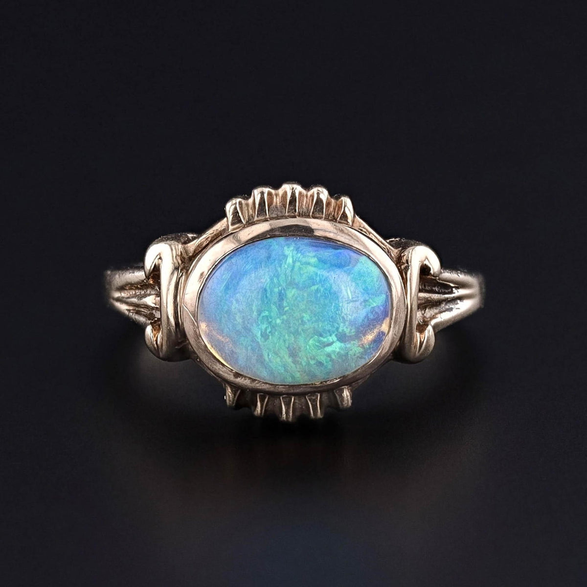 Vintage Opal Ring of 10k Gold - Trademark Antiques