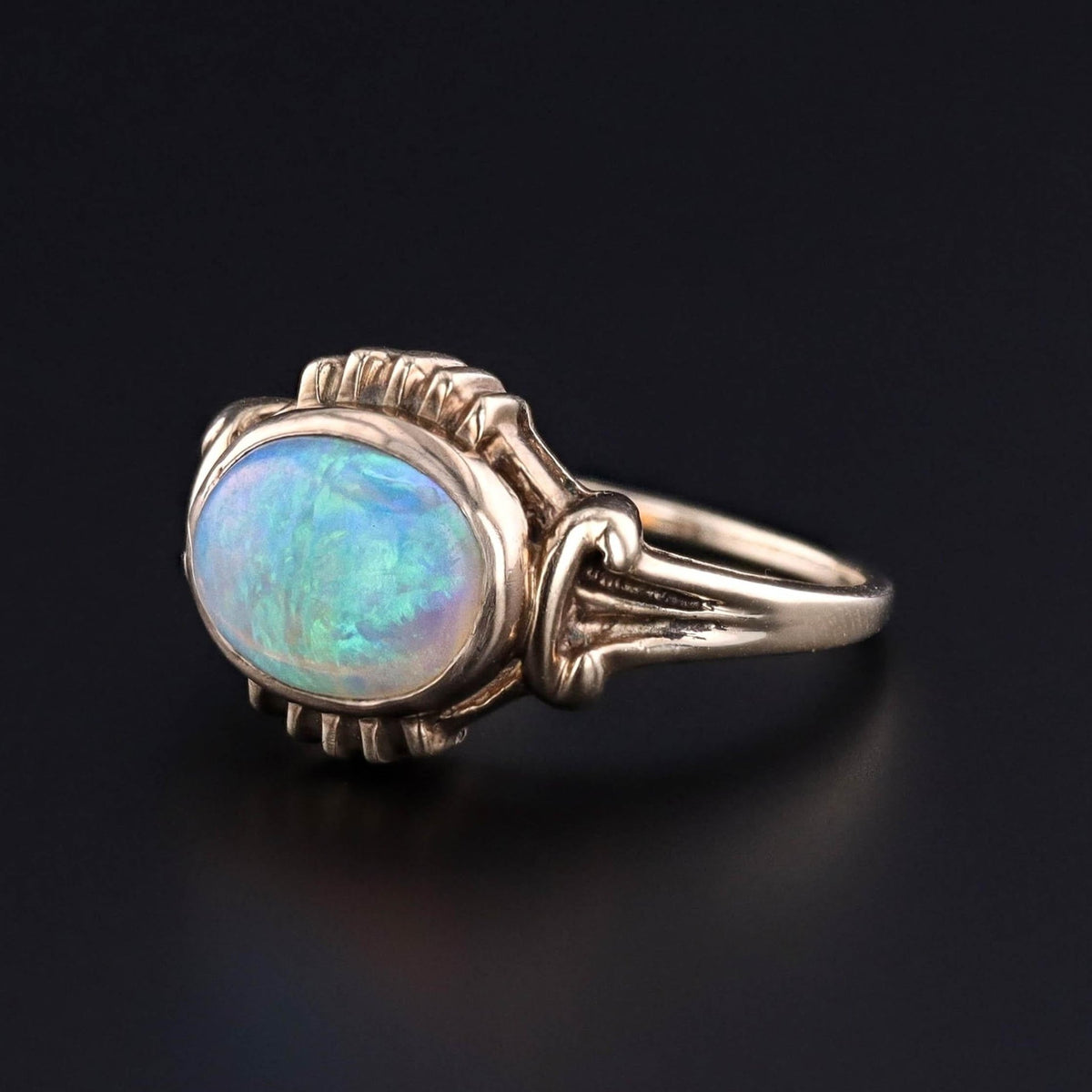 Vintage Opal Ring of 10k Gold - Trademark Antiques