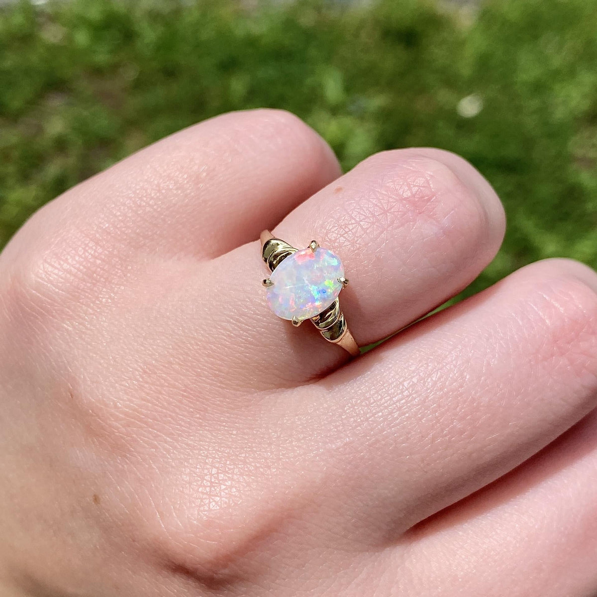 Vintage Opal Ring of 14k Gold - Trademark Antiques