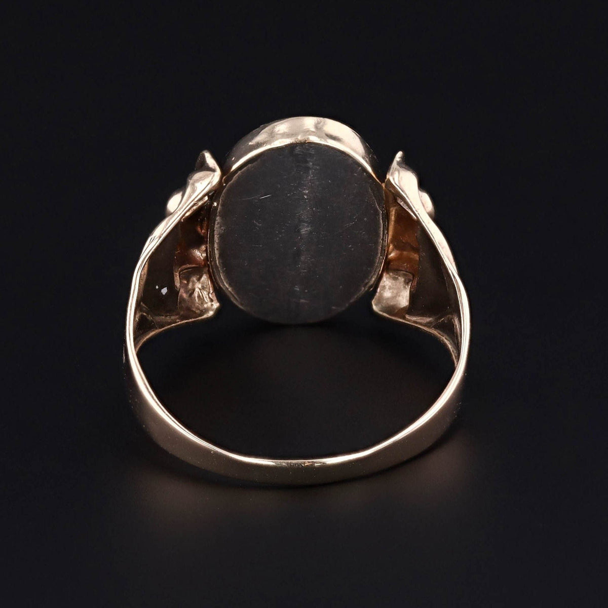 Vintage Oval Moonstone Ring of 10k Gold - Trademark Antiques